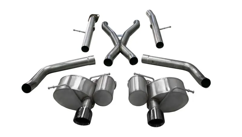 Corsa 2012-21 Jeep Grand Cherokee Srt 2.75In Dual Rear Xtreme Cat-Back Exhaust - Black Pvd Tipfinish 1