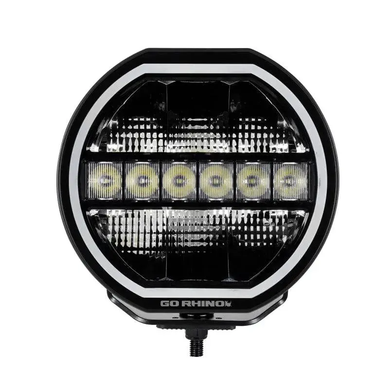Go Rhino Xplor Blackout Series Maxline Led Hi/Low Beam W/Multi Drl (Surface Mount) 9In. - Blk 2