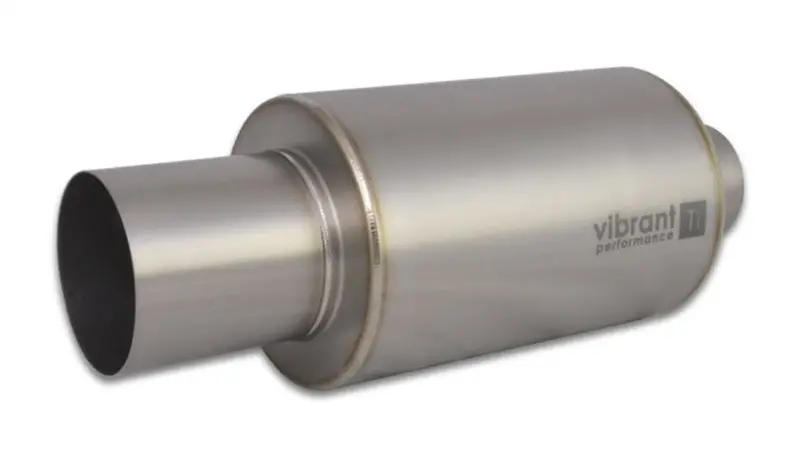 Vibrant Titanium Muffler W/Straight Cut Natural Tip 3In. Inlet / 3In. Outlet 2