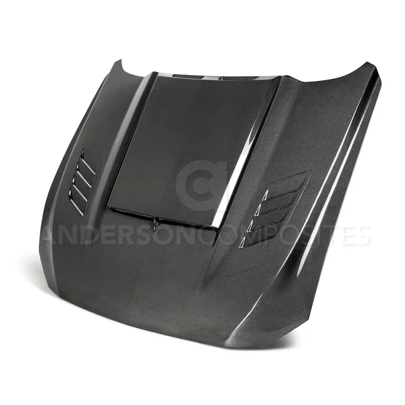 Anderson Composites 2018-2019 Ford Mustang Ram Air Double Sided Carbon Fiber Hood 2