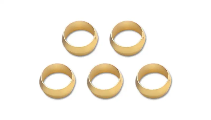 Vibrant Brass Olive Inserts 5/16In - Pack Of 5 2