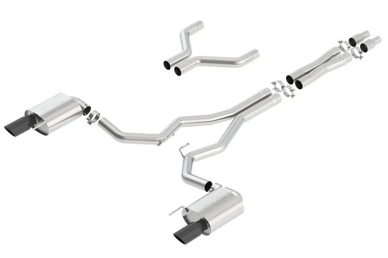 Borla Atak Cat-Back 15-17 Ford Mustang Gt 5.0L V8 Mt/At 3In Pipe 4In Black Chrome Tips 2