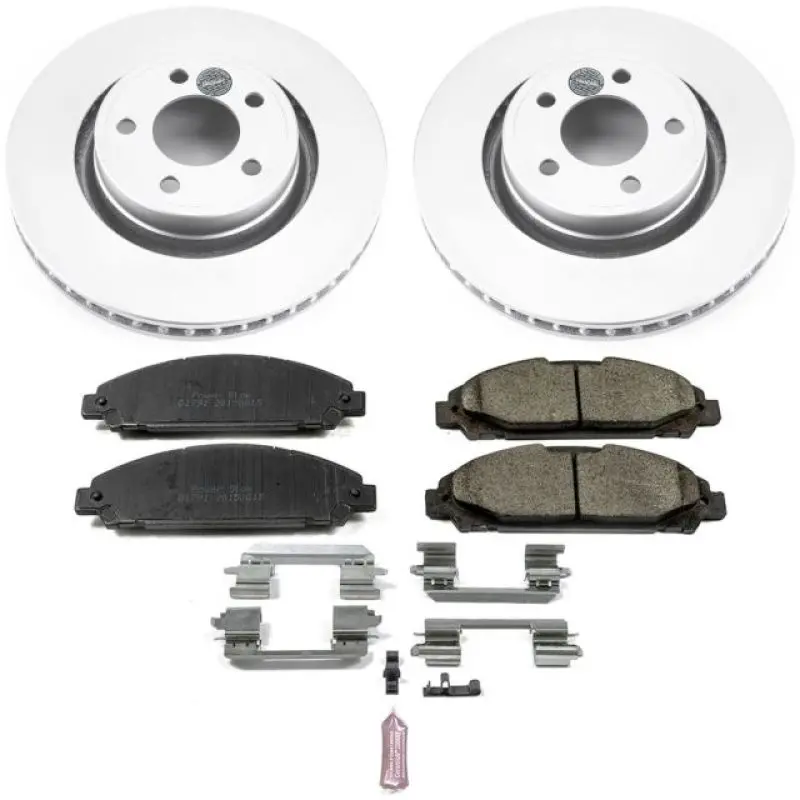Power Stop 15-19 Ford Mustang Front Z17 Evolution Geomet Coated Brake Kit 1