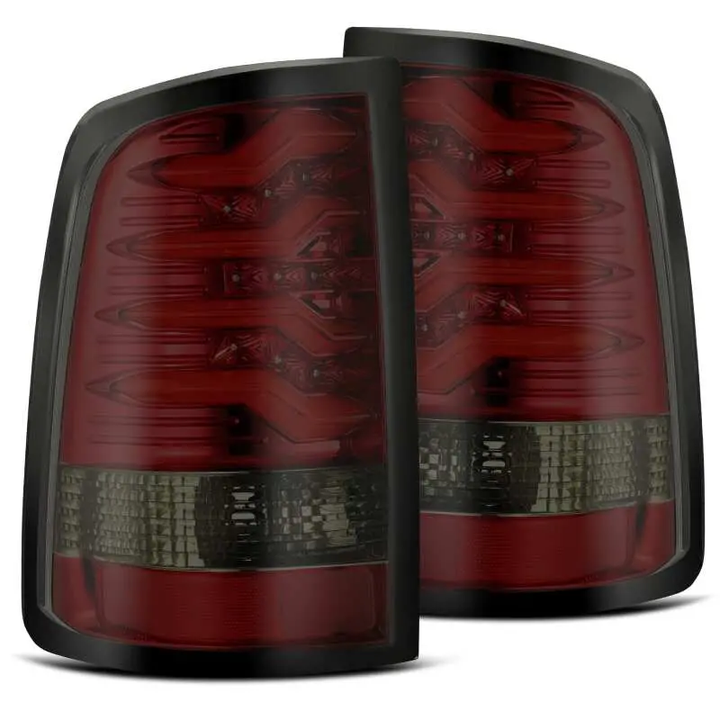 Alpharex 09-18 Dodge Ram 1500 Pro-Series Led Tail Lights Red Smoke 1