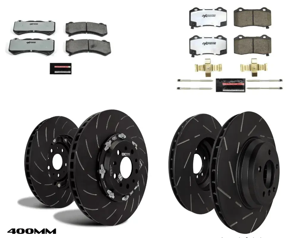 797 Performance & Ebc Brakes Front & Rear Brake Package 2018-2021 Trackhawk & 21-25 Durango Hellcat 400Mm 2 Piece Front 1