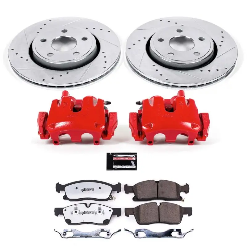 Power Stop 17-20 Jeep Grand Cherokee Front Z36 Truck & Tow Kit W/Cals 1