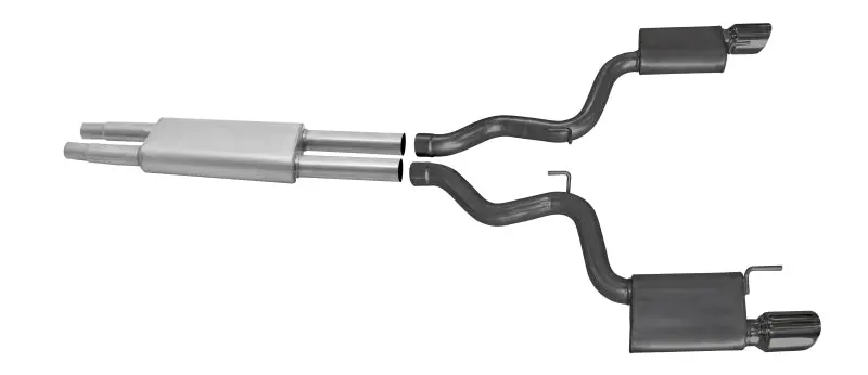 Gibson 15-17 Ford Mustang V6 3.7L 3In Cat-Back Dual Exhaust - Black Elite (Ceramic) 1