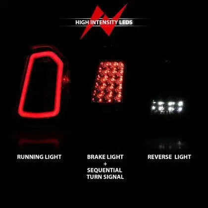 Anzo 11-14 Chrysler 300 Led Taillights Black W/ Sequential 1
