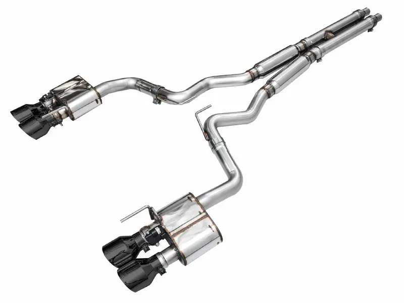 Awe 2024 Ford Mustang Gt Fastback S650 Rwd Switchpath Catback Exhaust W/ Quad Diamond Black Tips 1