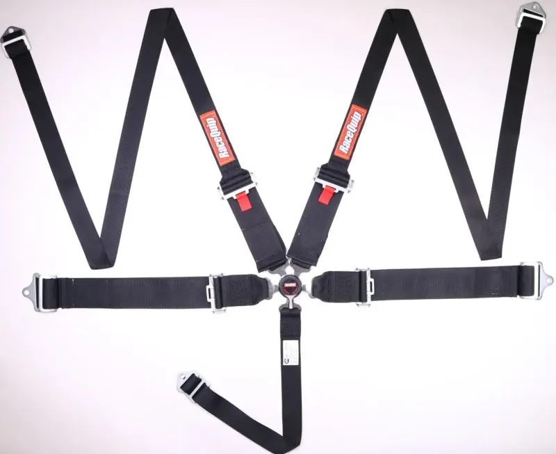 Racequip Black Sfi Camlock 5Pt Pd Lap Hnr Seat Belt 1