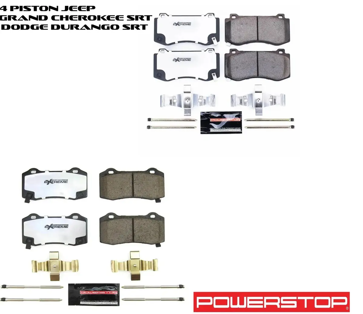 Powerstop Z26 Front & Rear Pads 2021-2024 Dodge Durango Srt / R/T &  2012-2021 Jeep Grand Cherokee Srt-8 1