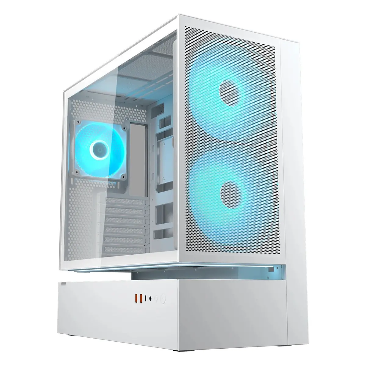 Cougar Cfv235 Mesh Midi Tower Behuizing (Wit | 2X Usb-A | 1X Usb-C | Rgb | Tempered Glass) 1