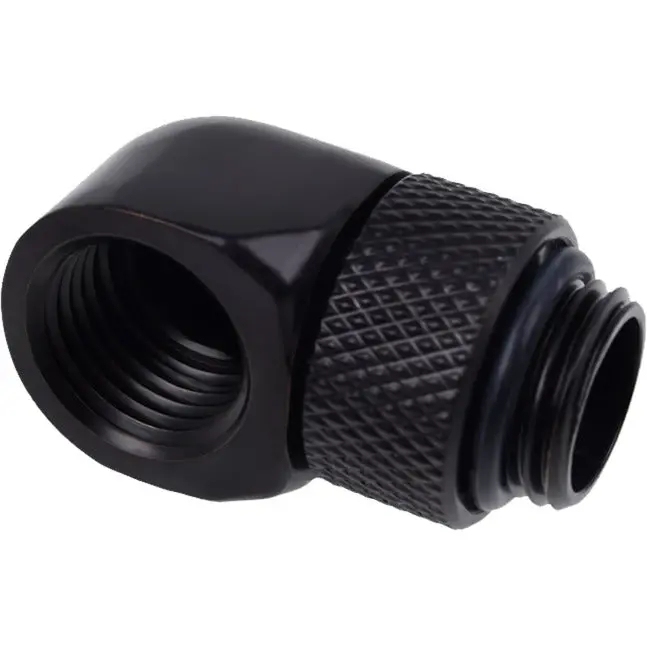 Alphacool Eiszapfen L-Connector Rotatable G1 4 Ag To G1 4 Ig Aansluiting (Zwart) 1