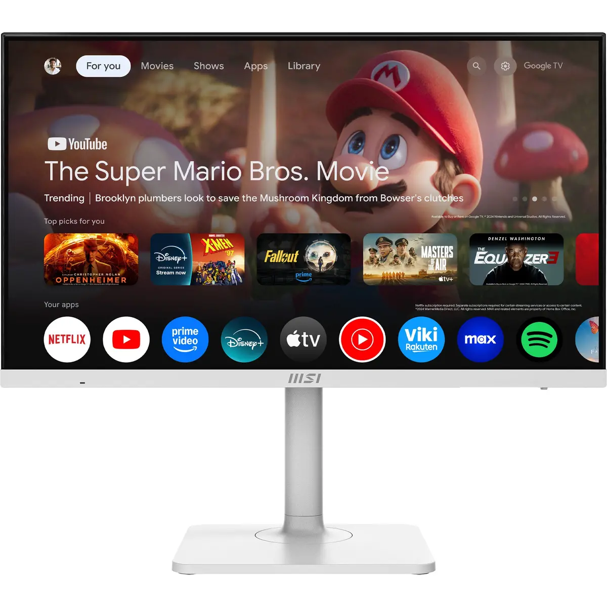 Msi Modern Md272upsw 27 4K Uhd Monitor (Wit, Hdmi, Displayport, 2X Usb-A, Usb-C, Wi-Fi 5, Bt, Rj-45) 1