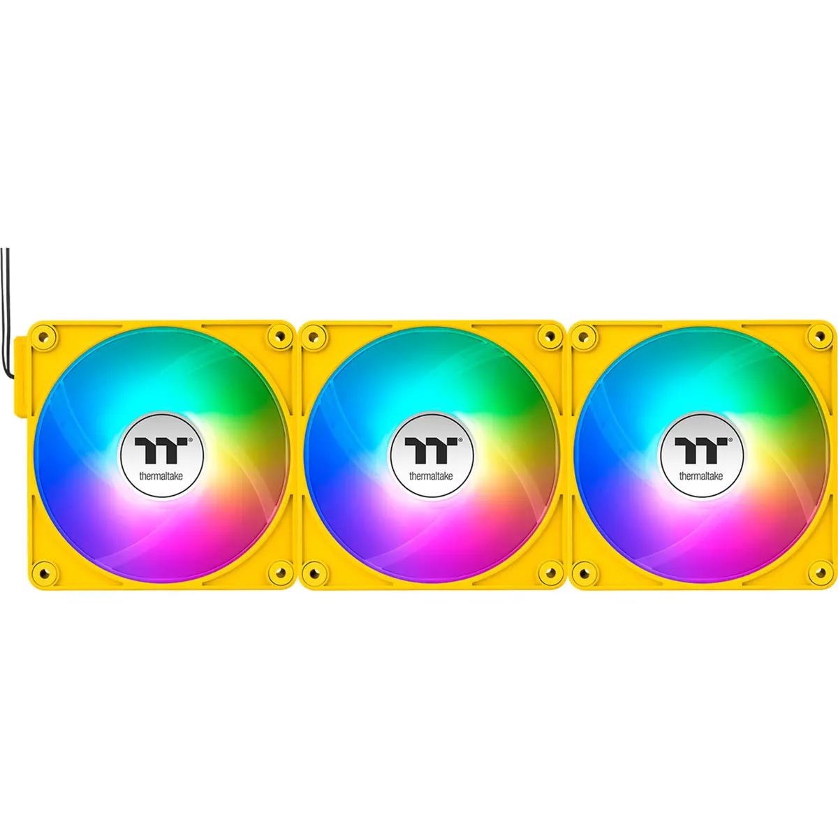 Thermaltake Ct120 Ex Argb Sync Pc Cooling Fan Bumblebee (3-Fan Pack) Case Fans (Geel, 3 Stuks, 120 X 120 X 25 Mm, Pwm) 1