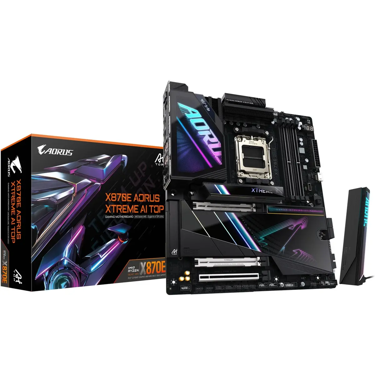 Gigabyte X870e A Xtreme Ai Top Socket Am5 Moederbord (Zwart, Raid, 2X 10 Gb-Lan, Wlan, Bt, Sound, E-Atx) 1