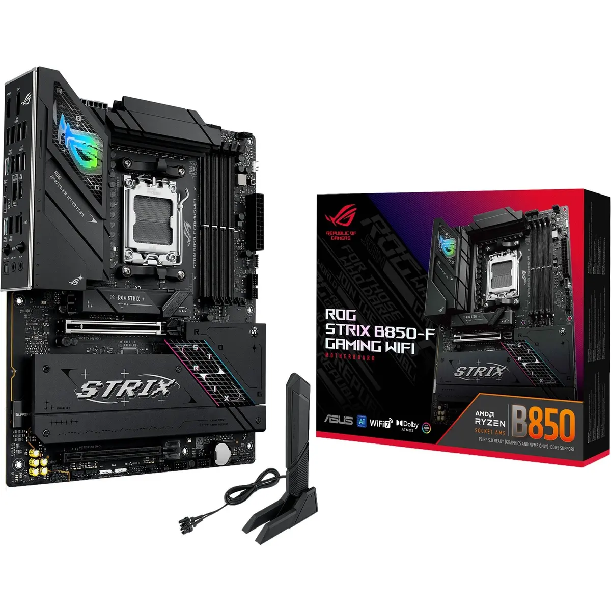 Asus Rog Strix B850-F Gaming Wifi Socket Am5 Moederbord (2,5Gb-Lan, Wi-Fi 7, Bt, Sound, Atx) 1