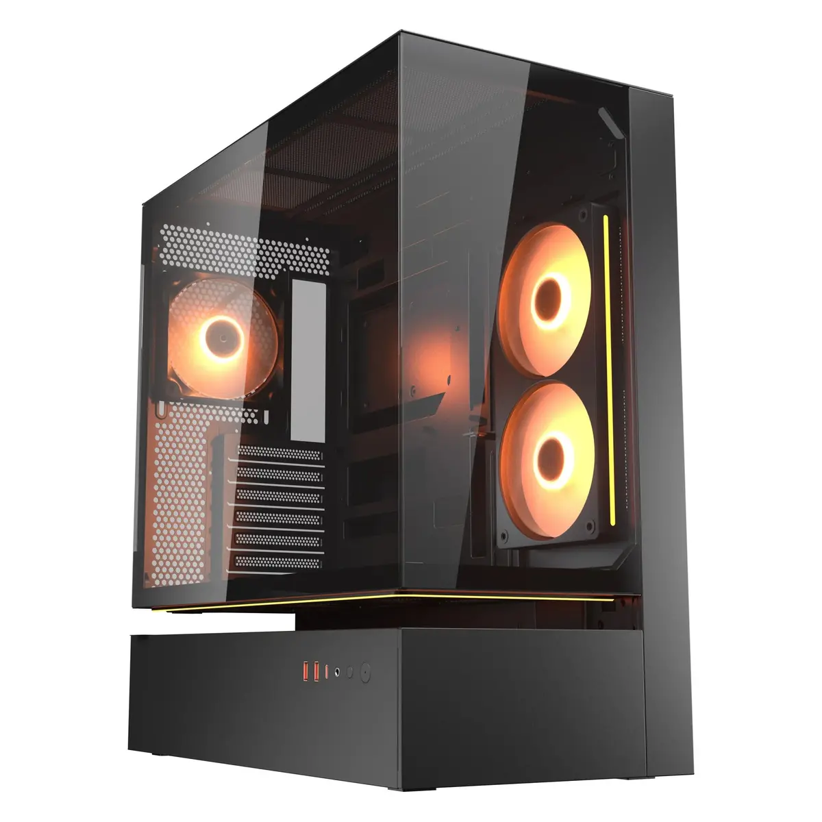 Cougar Cfv235 Midi Tower Behuizing (Zwart | 2X Usb-A | 1X Usb-C | Rgb | Tempered Glass) 1