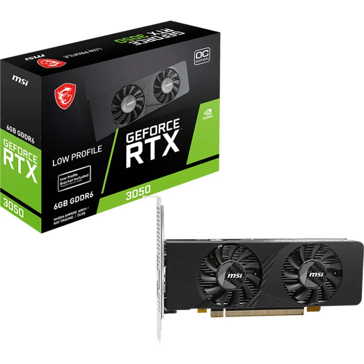 Msi Geforce Rtx 3050 Lp E 6G Oc Grafische Kaart (2X Hdmi, 1X Displayport, Dlss) 1