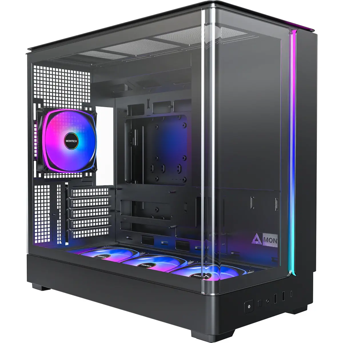 Montech King 15 Pro Midi Tower Behuizing (Zwart | 2X Usb-A | 1X Usb-C | Rgb | Window) 1