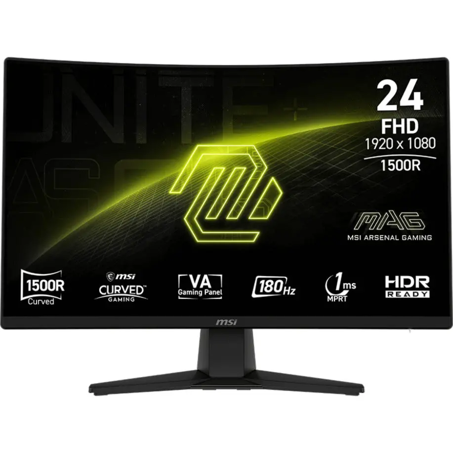 Msi Mag 242C 23.6 Curved Gaming Monitor (Zwart, Hdmi, Displayport, 180 Hz) 1