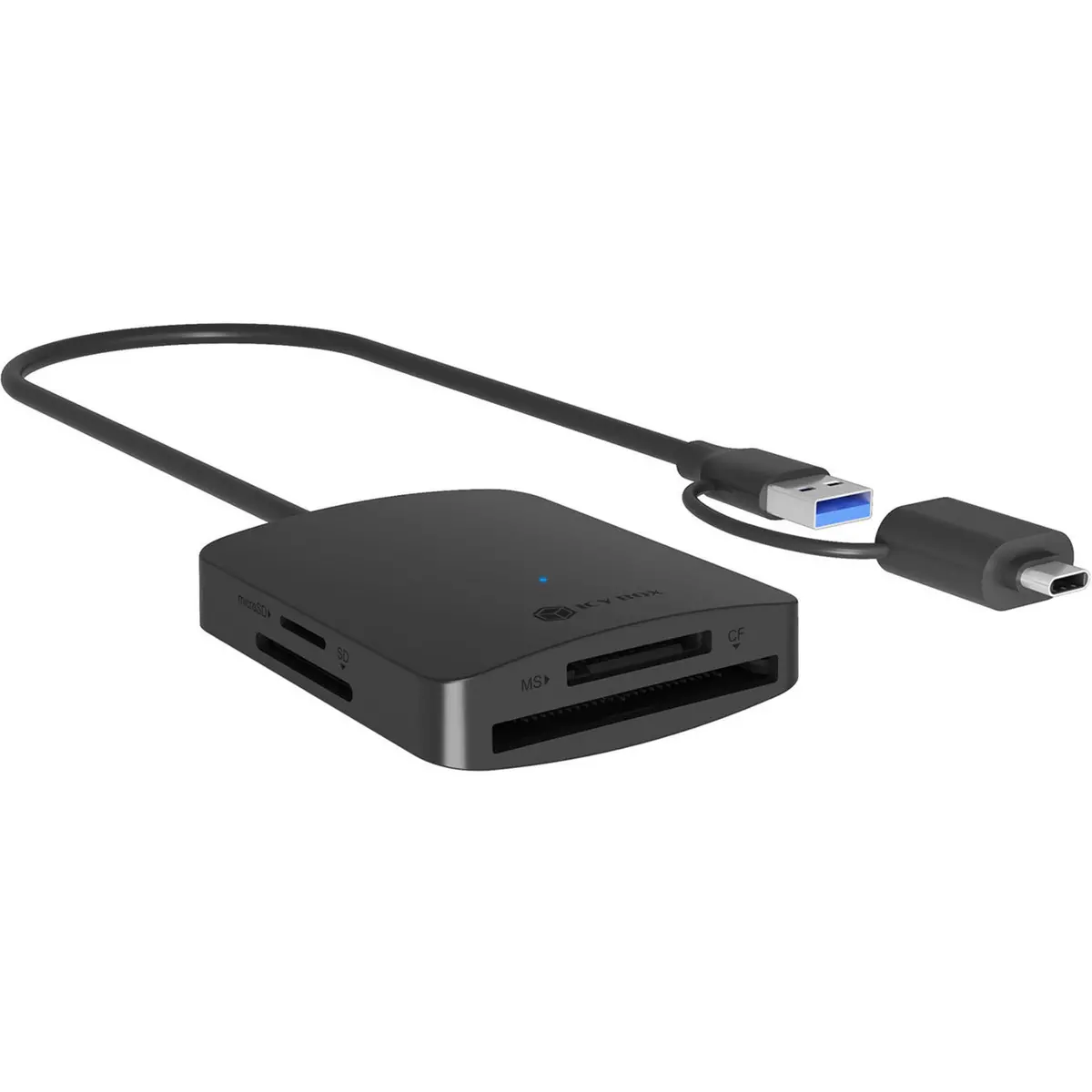 Icy Box Ib-Cr302-Cu3 4-In-1 Kaartlezer (Zwart) 1
