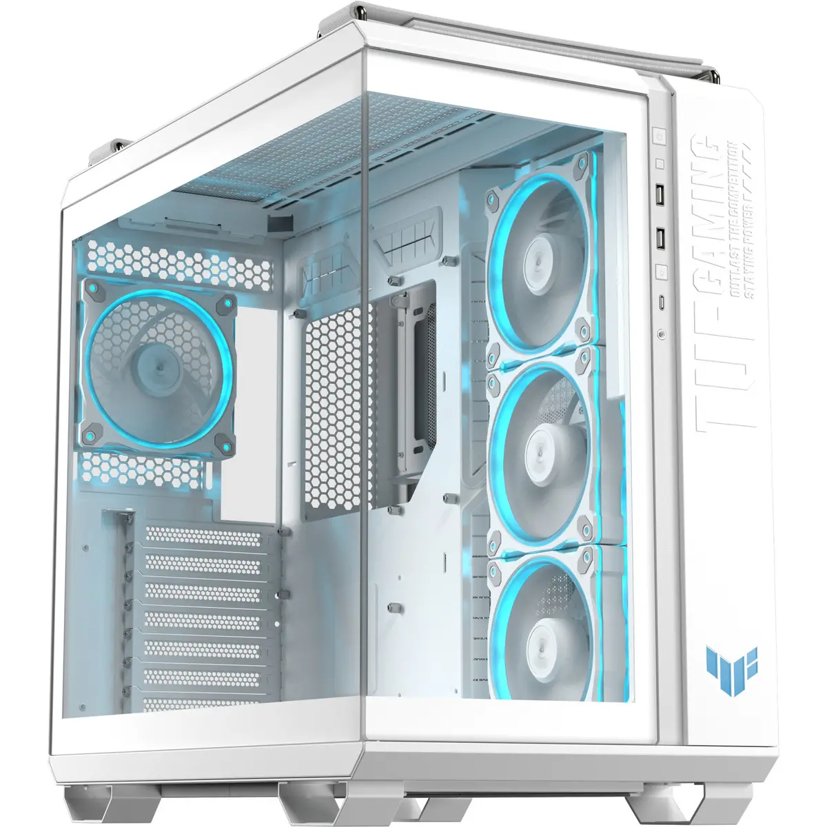 Asus Tuf Gaming Gt502 Horizon Argb Midi Tower Behuizing (Wit | 3X Usb-A | 1X Usb-C | Tempered Glass) 1