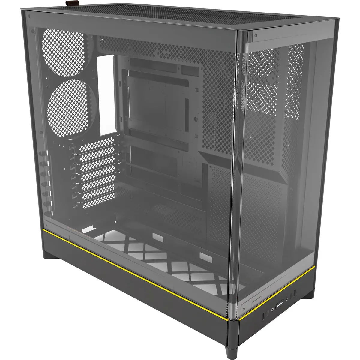 Montech Hs02 Midi Tower Behuizing (Zwart | 2X Usb-A | 1X Usb-C | Rgb | Tempered Glass) 1