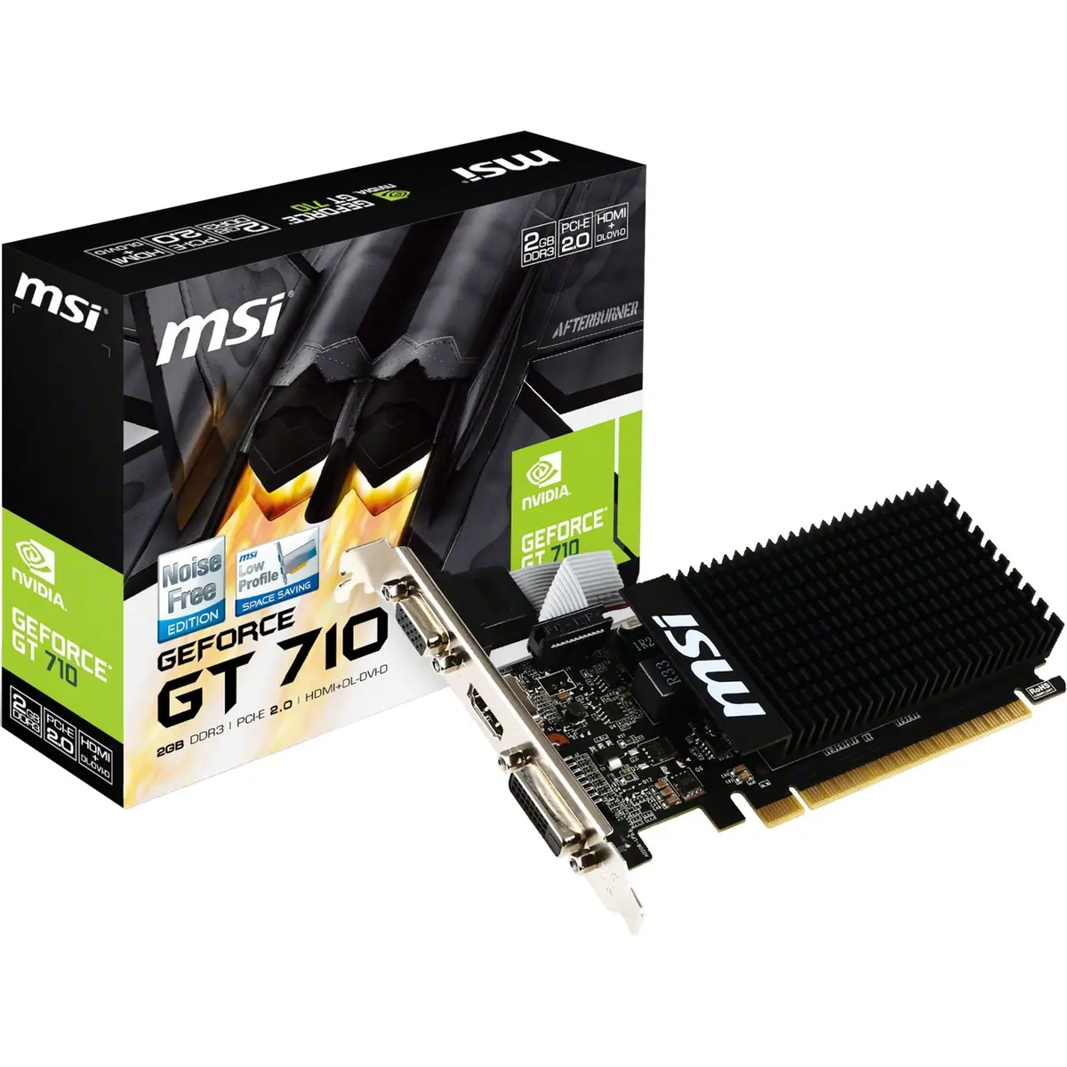 Msi Gt 710 2Gd3h Lp Grafische Kaart (Vga, Dvi, Hdmi, Low-Profile) 1