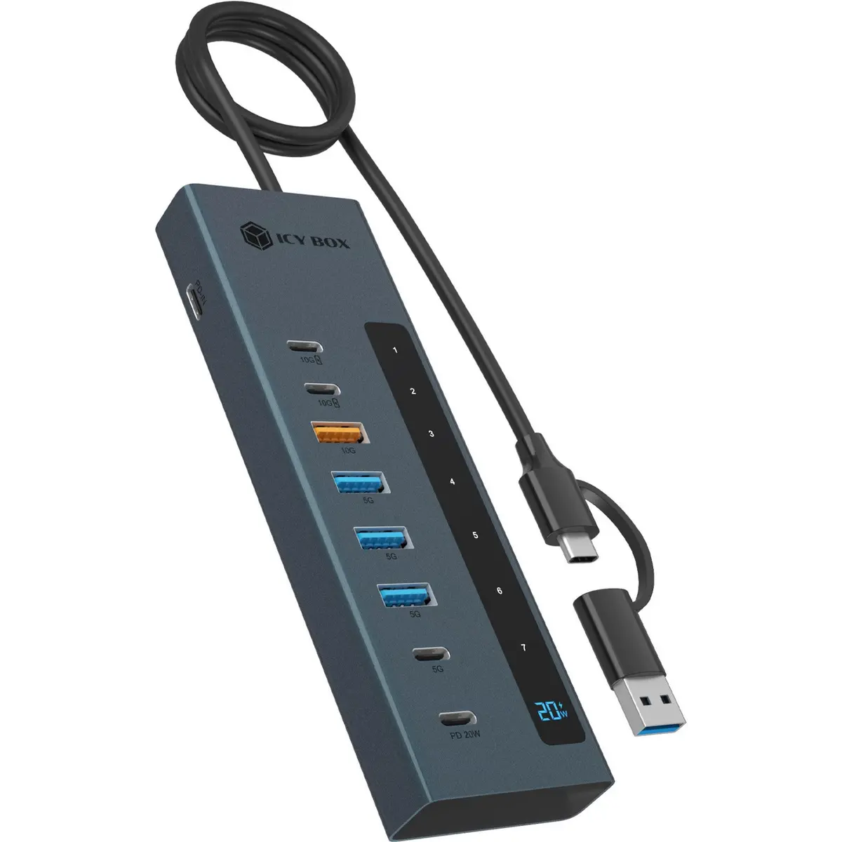 Icy Box Ib-Hub1743-Cpd 9-In-1 Hub Dockingstation (Blauw) 1