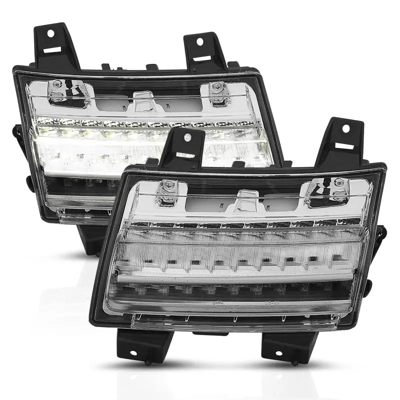 Anzo 18-19 Jeep Wrangler Jl Led Chrome Clear W/ Sequential Signal 2