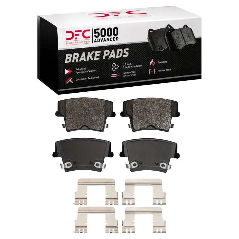 Dfc 05-18 Chrysler 300 Rear 5000 Advanced Semi Metallic Brake Pads And Hardware Kit 1