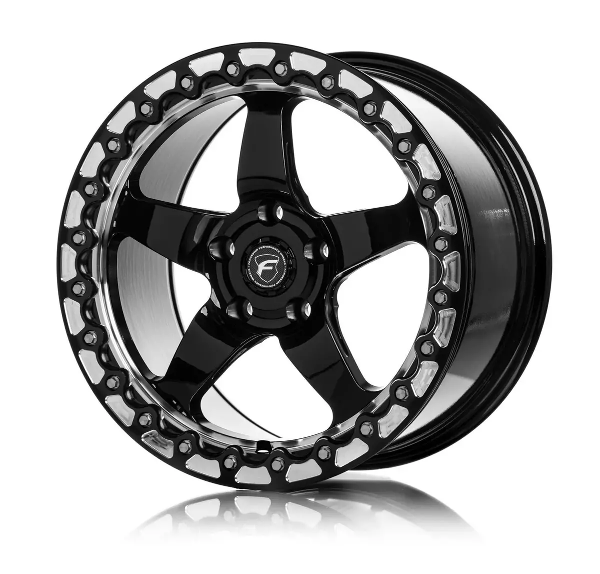 Forgestar D5 Drag Beadlock Gloss Black 1