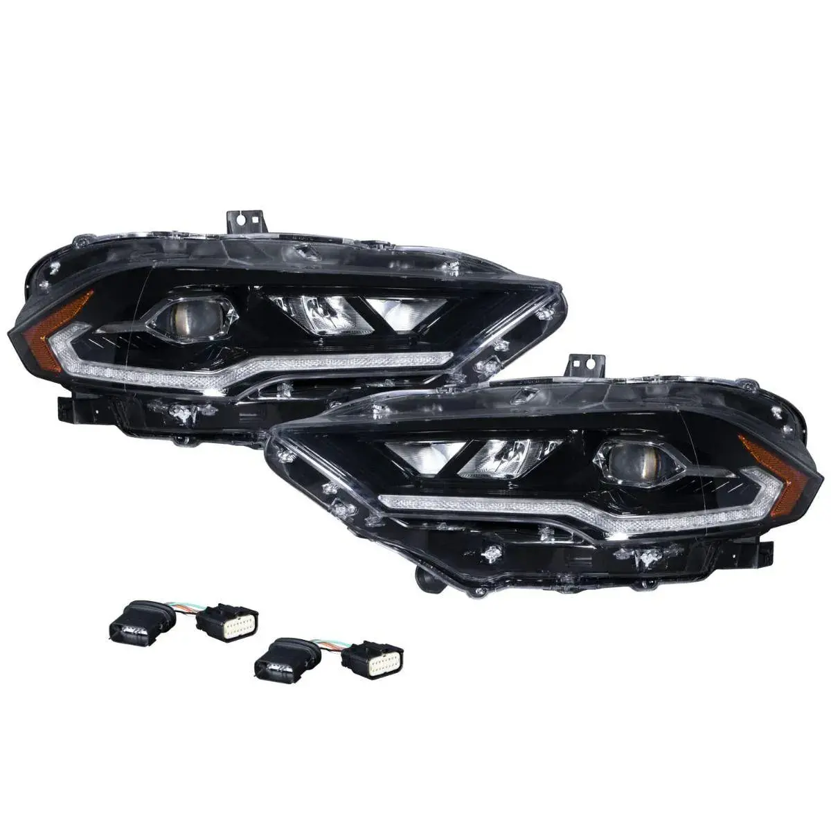 2018-2023 Ford Mustang Led Headlights Pair Form Lighting - Fl0009 1