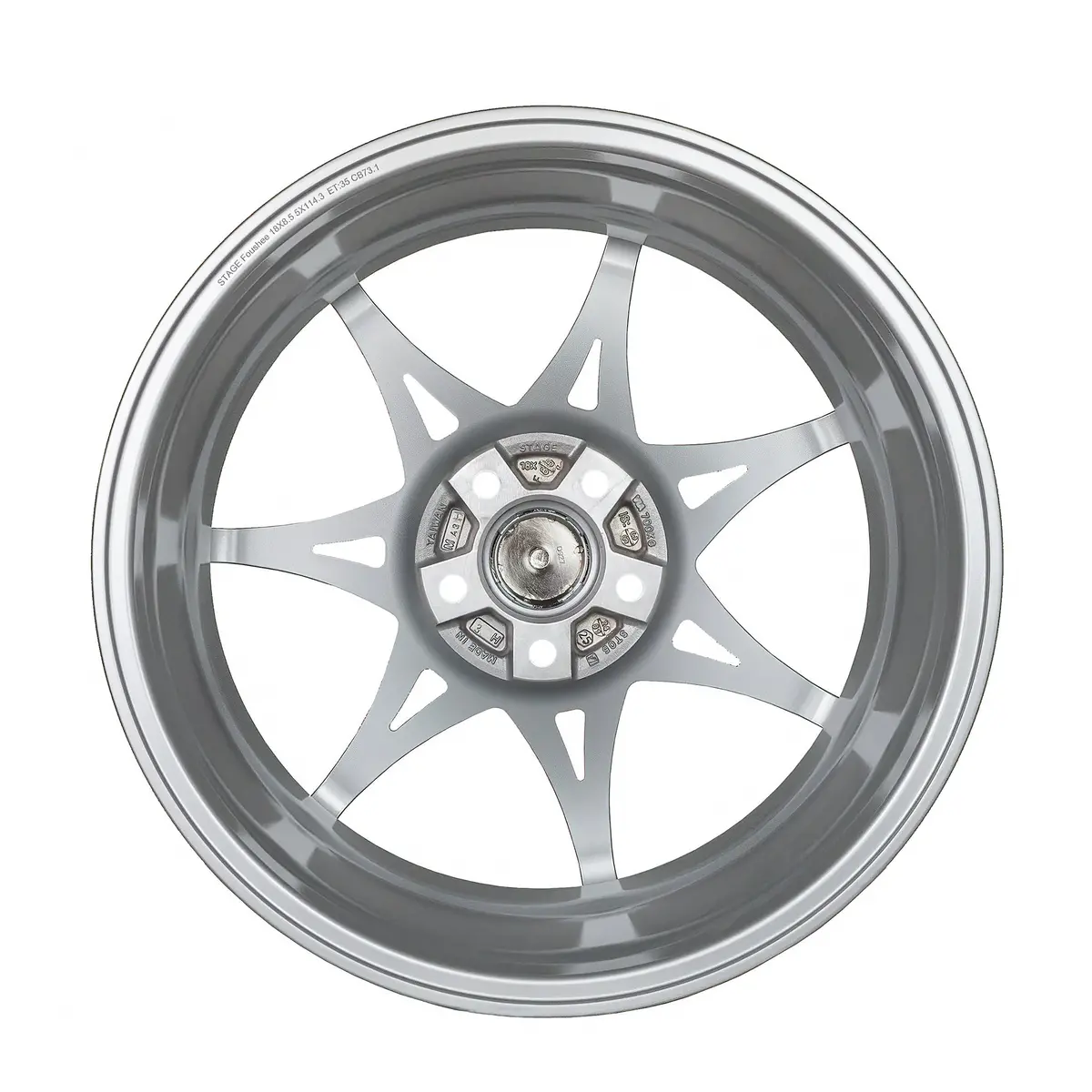 Stage Wheels Foushee 18X9.5 +22Mm 5X120 Cb: 74.1 Color: Liquid Silver 2