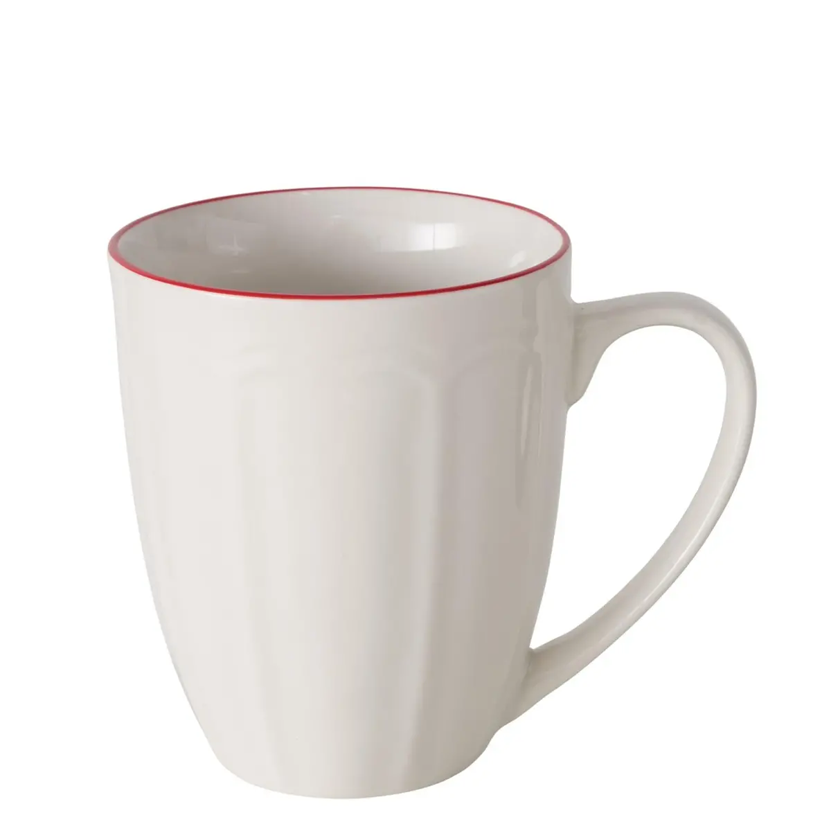Boltze Home Mok Hedda 330Ml Ø9xh10,5Cm Wit Rood 1