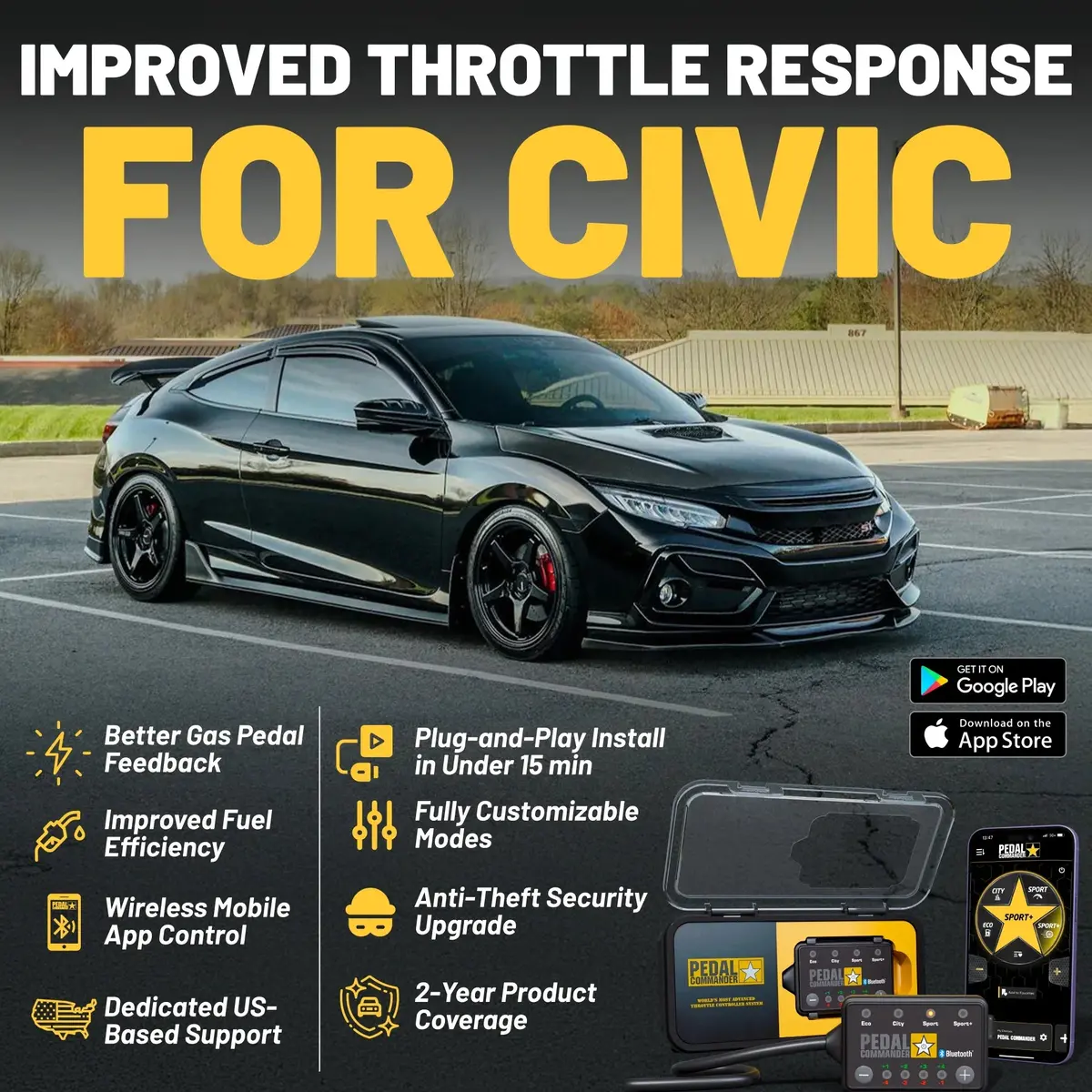 Pedal Commander For Honda Civic 4