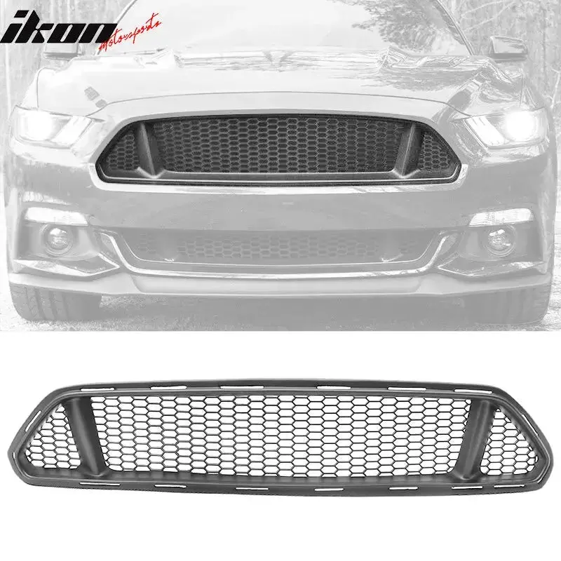 2015-2017 Ford Mustang Unpainted Front Upper Mesh Grille Grill Pp 1