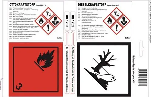 Hünersdorff Hunersdorff Zelfklevend Etiket | Lengte 275 Mm | Breedte 182 Mm | Lengte 275 Mm | Breedte 182 Mm | Benzine Diesel Wit Glanzend | 1 Stuk - 306101 306101 1