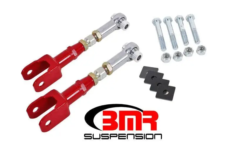 Tr005 - Toe Rods, Rear, On-Car Adjustable, Rod Ends - Red (15-20 Mustang) 1