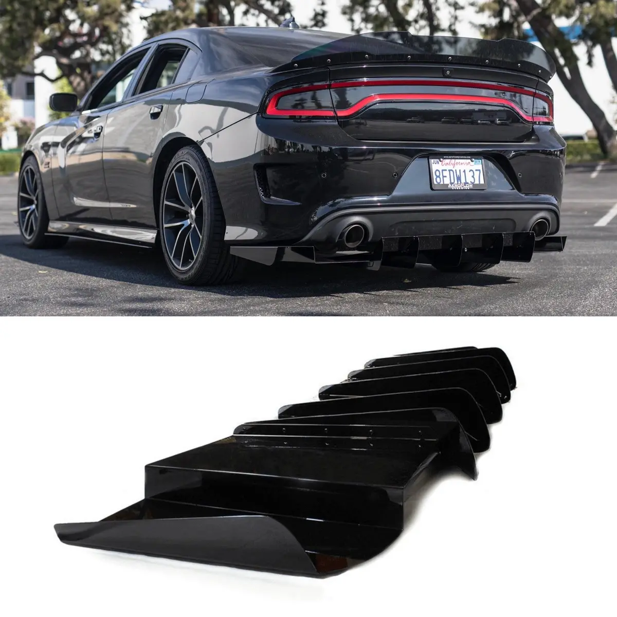 Aeroflowdynamics 2015-2022 Dodge Charger Scatpack/ Hellcat/Daytona Rear Diffuser V1 1