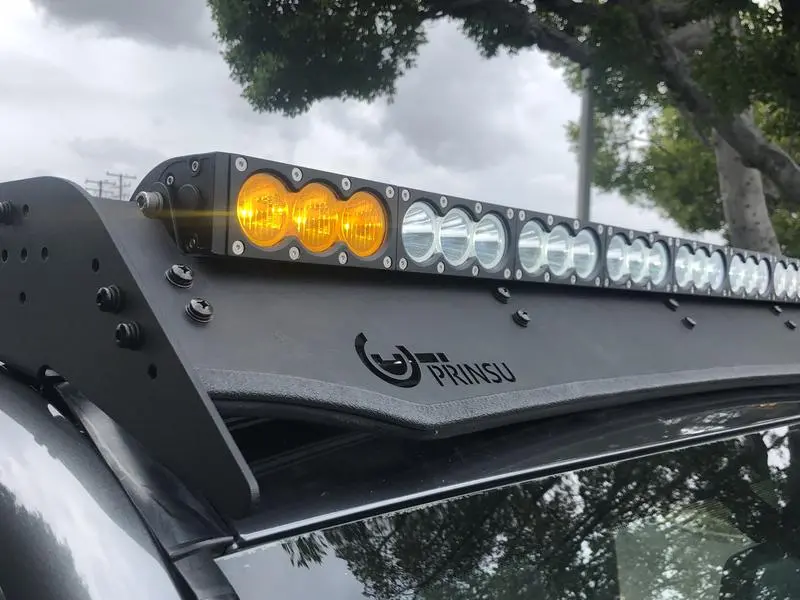 Dual Function Amber/White Led Light Bar Prinsu Mounting Bracket Kit 1