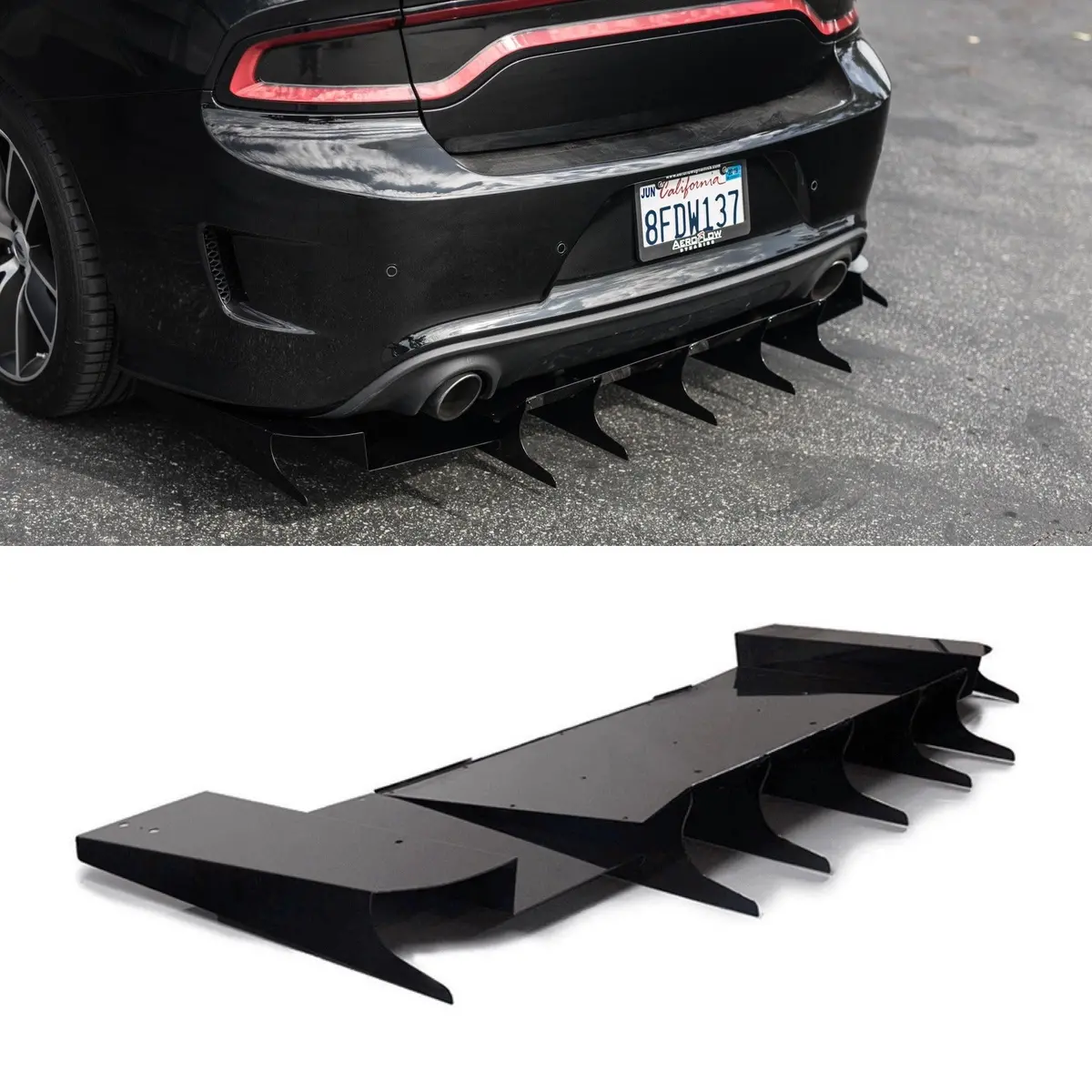 Aeroflowdynamics 2015-2022 Dodge Charger Scatpack/ Hellcat/Daytona Rear Diffuser V5 1