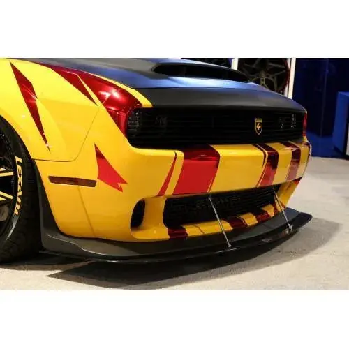 Apr Front Splitter Dodge Challenger Demon / Hellcat Wide Body  2018-2023 [W/ Rods] 1