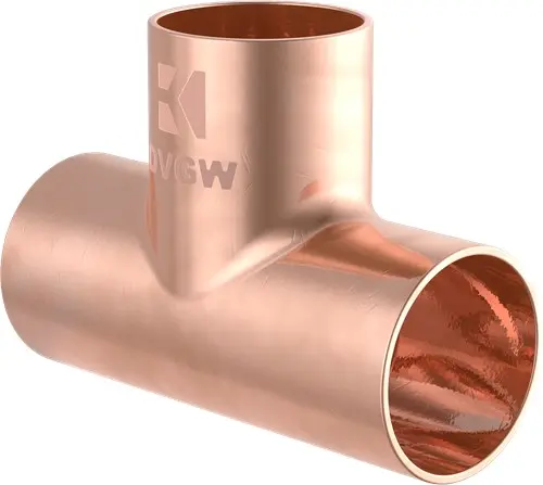 Kirchhoff Koperen T-Stuk, Blank, 28 Mm, 3 Sockets, (5130) - 989046055 1