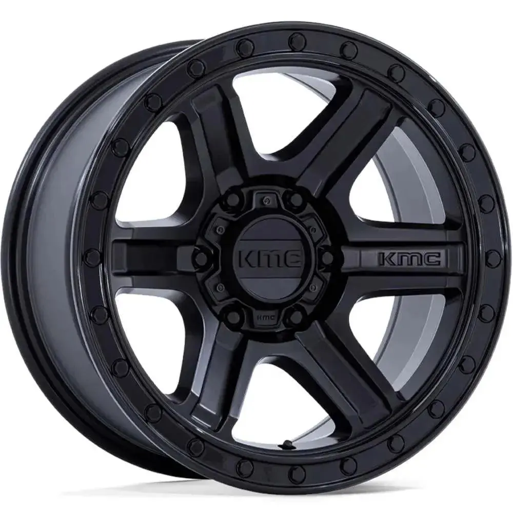 Kmc Outrun - Matte Black W/ Gloss Black Lip 1