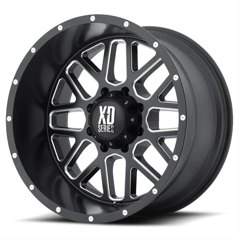 Kmc Xd820 Grenade Satin Black Wheels With Milled Spokes 1