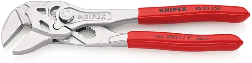 Knipex Sleuteltang | 150 Mm Lengte | Tang En Schroefsleutel In Eén | Kunststof Bekleed | Verchroomd - 86 03 150 Sb 2
