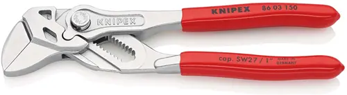 Knipex Sleuteltang | 150 Mm Lengte | Tang En Schroefsleutel In Eén | Kunststof Bekleed | Verchroomd - 86 03 150 Sb 1