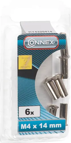 Connex Hulsmoer M4x14 6St Ni - Ky4320414 2